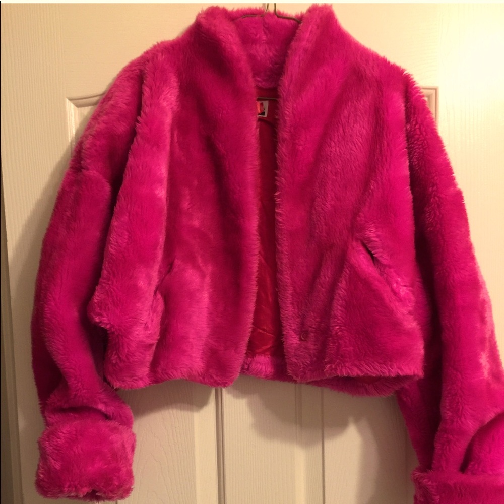 Vintage Hot Pink Faux Jacket